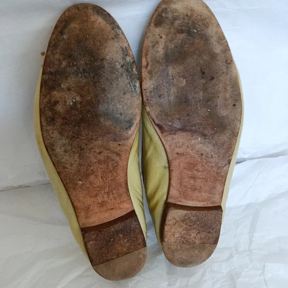 Chanel ballet flats cap toe size 37.5 patent